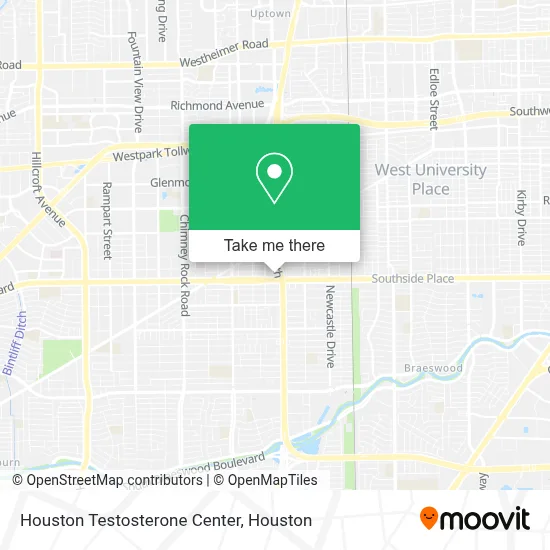 Houston Testosterone Center map