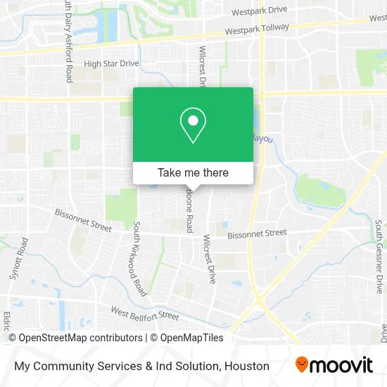 My Community Services & Ind Solution map
