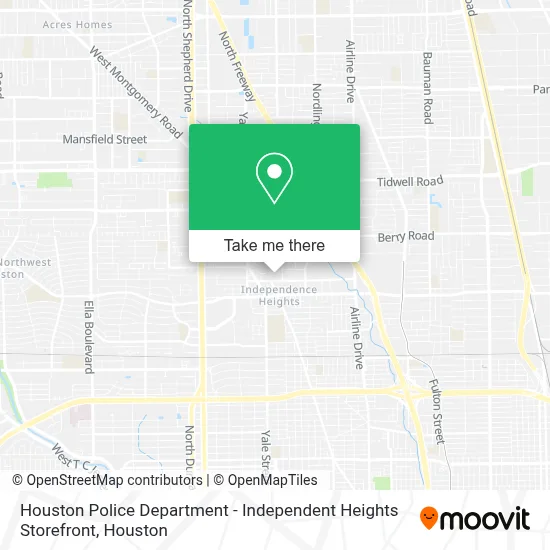 Houston Police Department - Independent Heights Storefront map