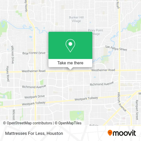 Mattresses For Less map