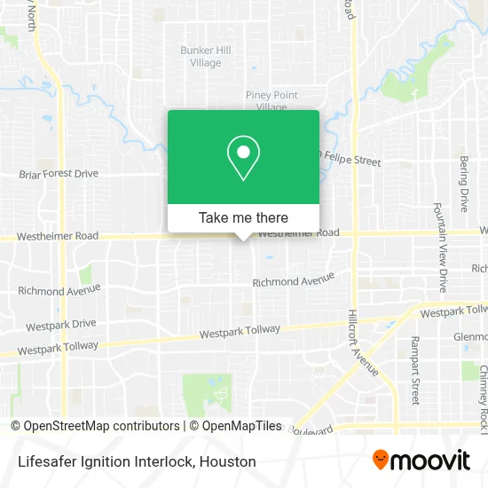 Lifesafer Ignition Interlock map