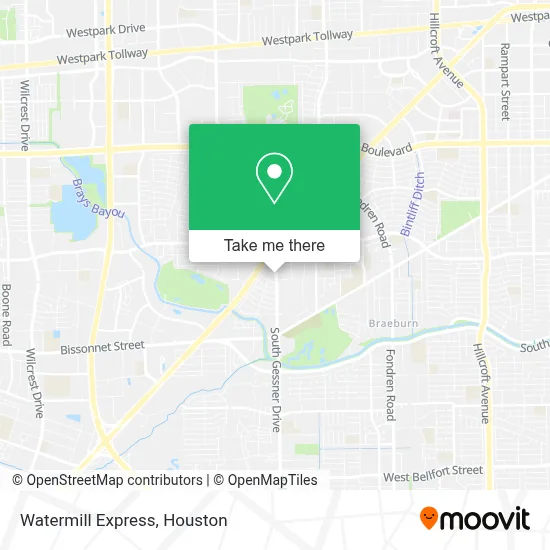 Watermill Express map