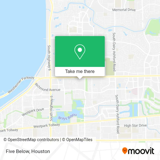 Five Below map
