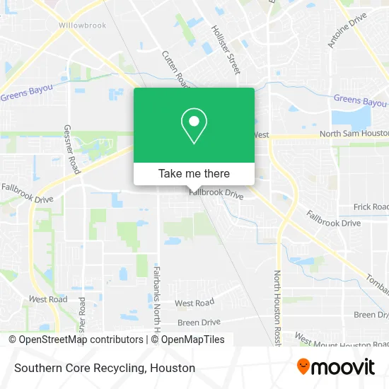 Southern Core Recycling map