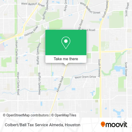 Colbert / Ball Tax Service Almeda map