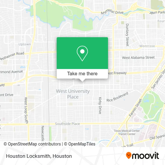 Houston Locksmith map