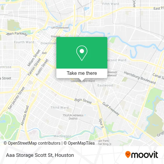 Aaa Storage Scott St map