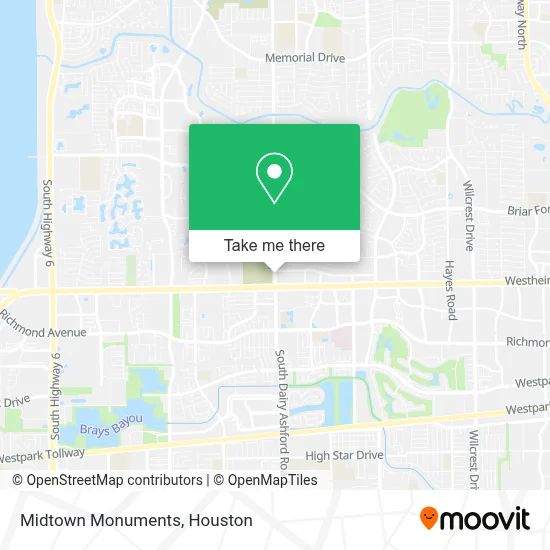 Midtown Monuments map