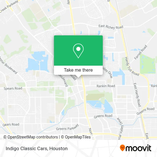 Indigo Classic Cars map