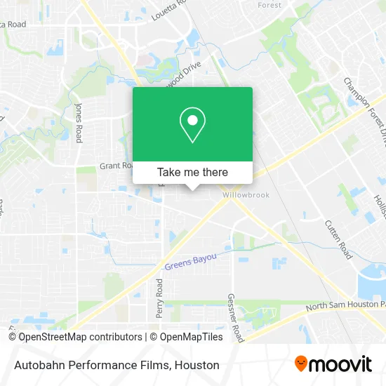 Mapa de Autobahn Performance Films