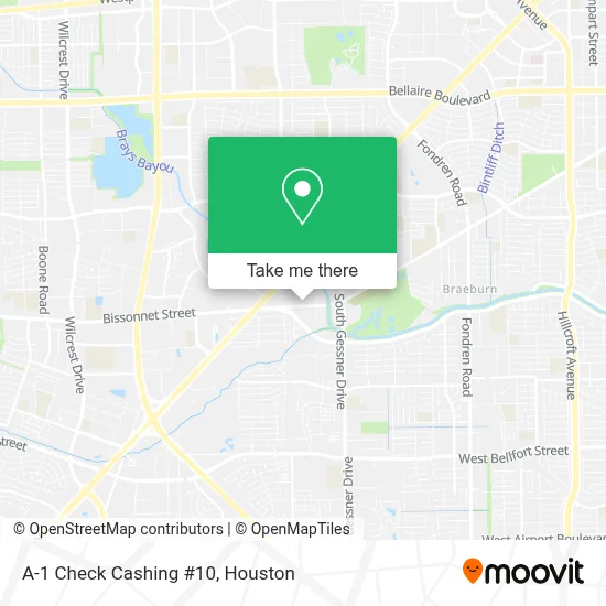 A-1 Check Cashing #10 map