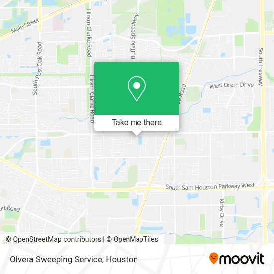 Olvera Sweeping Service map
