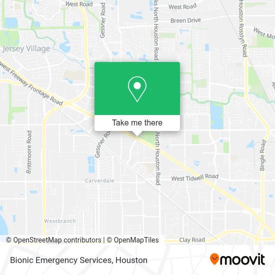 Bionic Emergency Services map