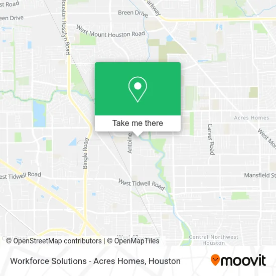 Workforce Solutions - Acres Homes map