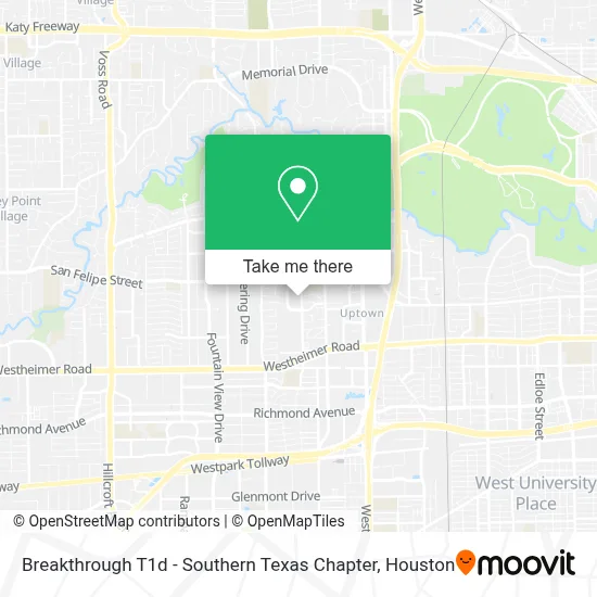 Breakthrough T1d - Southern Texas Chapter map