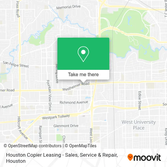 Houston Copier Leasing - Sales, Service & Repair map