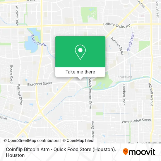 Coinflip Bitcoin Atm - Quick Food Store (Houston) map