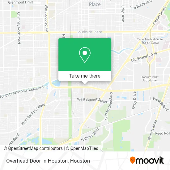 Overhead Door In Houston map