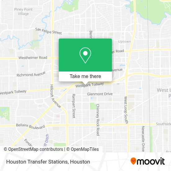 Houston Transfer Stations map