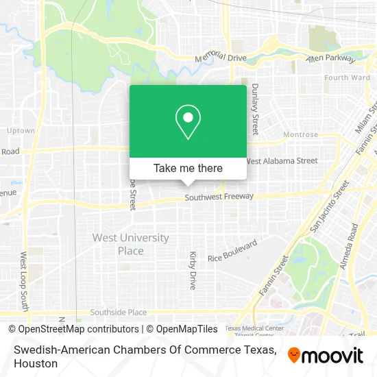 Swedish-American Chambers Of Commerce Texas map