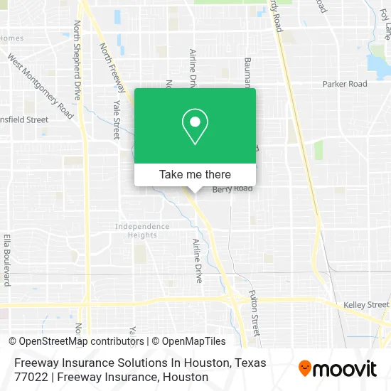 Freeway Insurance Solutions In Houston, Texas 77022 | Freeway Insurance map