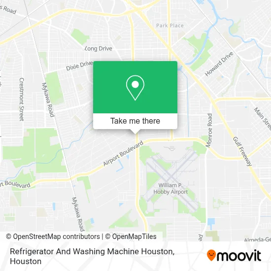 Refrigerator And Washing Machine Houston map