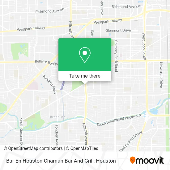 Bar En Houston Chaman Bar And Grill map