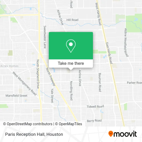 Paris Reception Hall map