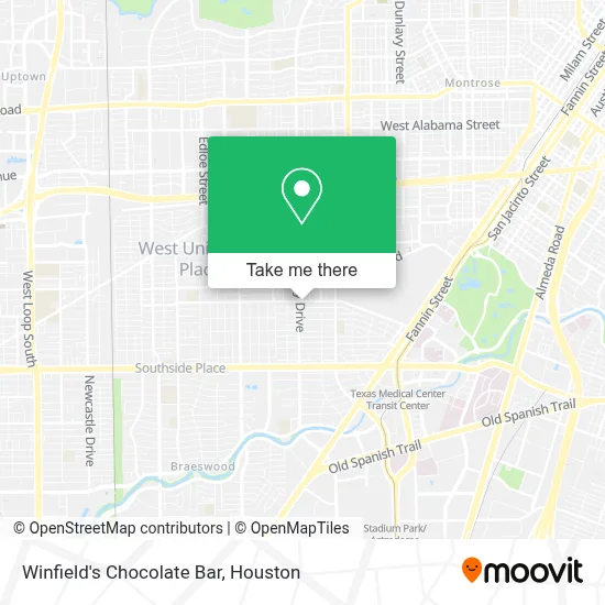 Winfield's Chocolate Bar map