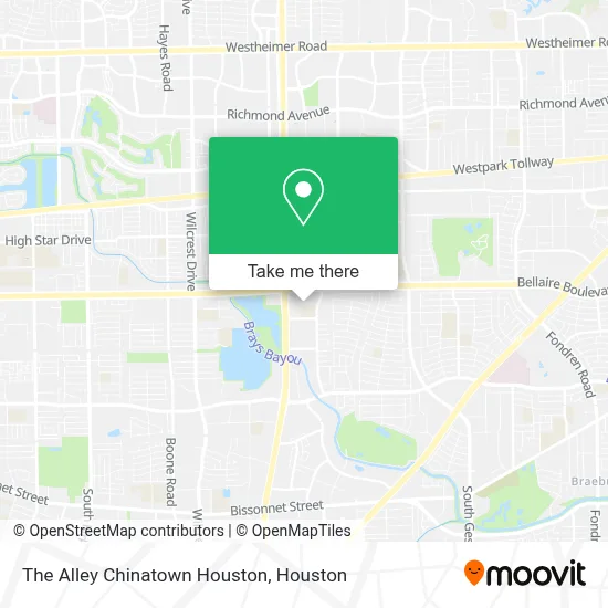 The Alley Chinatown Houston map