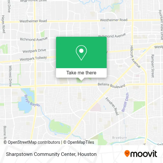 Sharpstown Community Center map