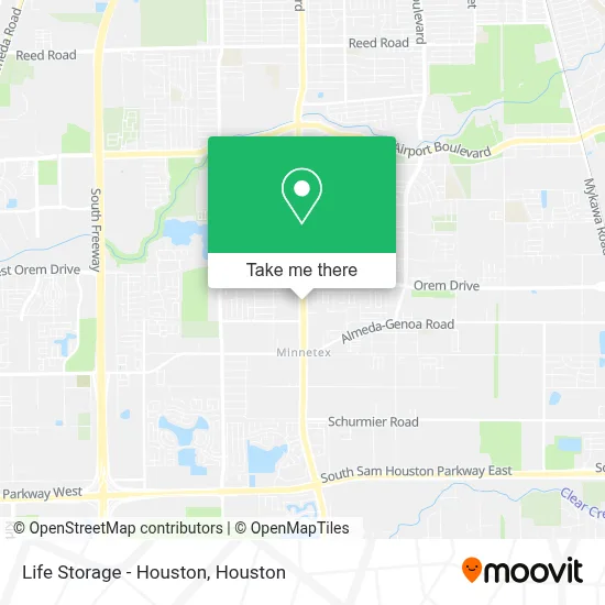 Life Storage - Houston map