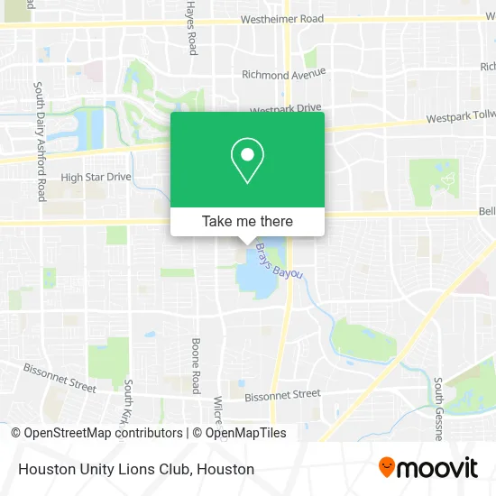 Houston Unity Lions Club map