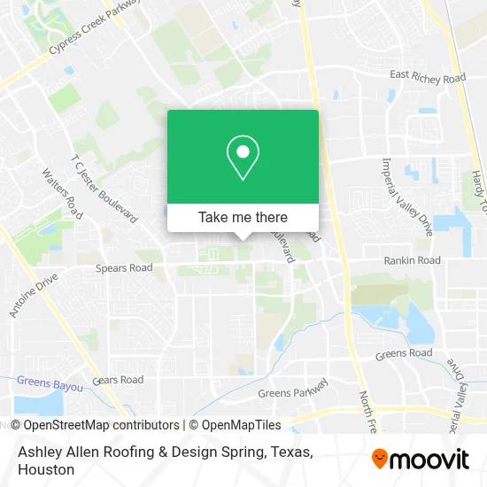 Ashley Allen Roofing & Design Spring, Texas map