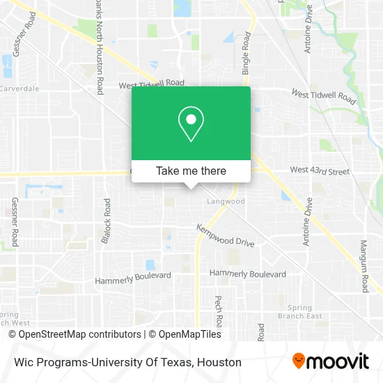 Wic Programs-University Of Texas map