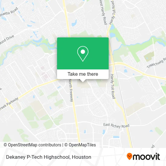 Dekaney P-Tech Highschool map
