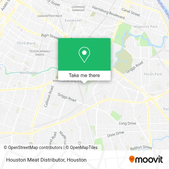 Houston Meat Distributor map