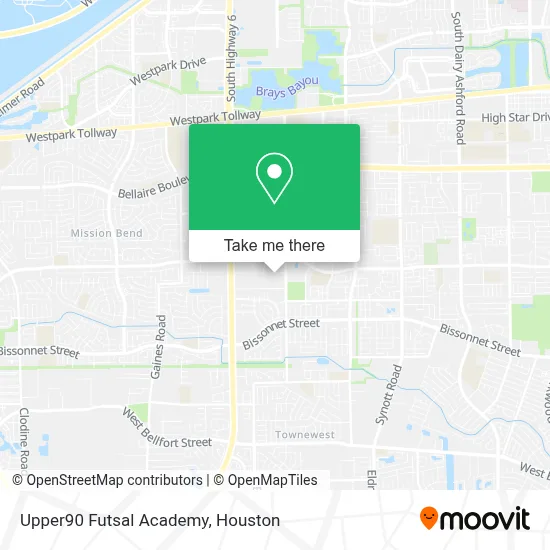 Upper90 Futsal Academy map