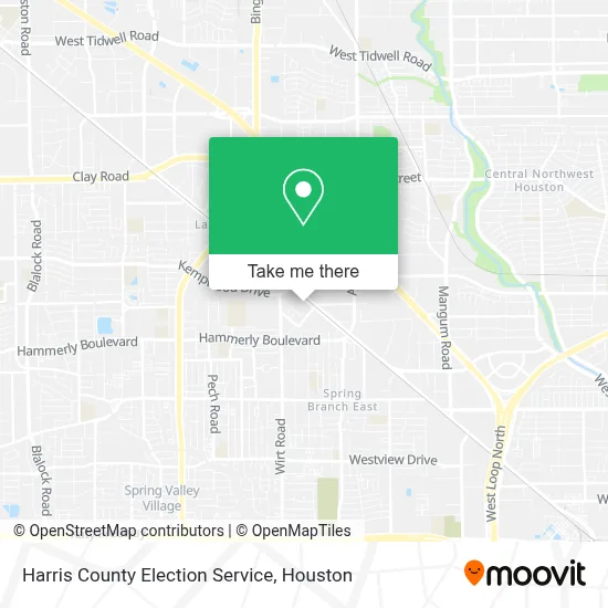 Harris County Election Service map