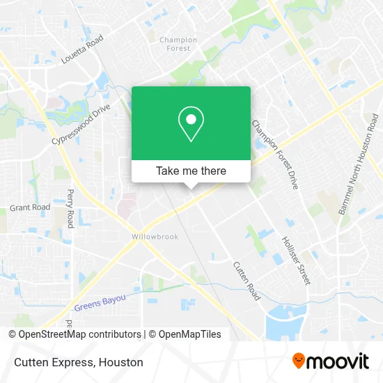 Cutten Express map