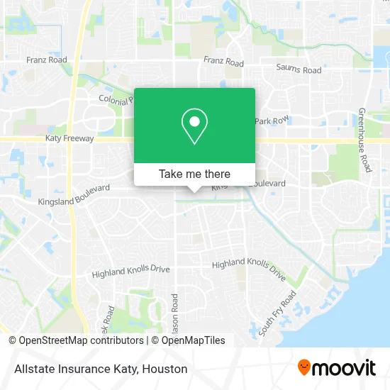 Allstate Insurance Katy map