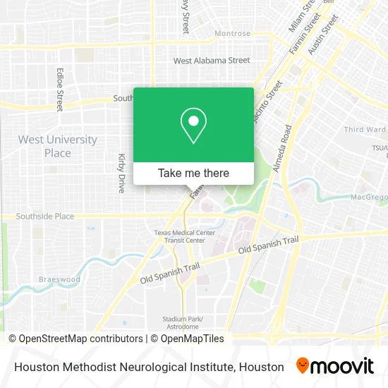 Houston Methodist Neurological Institute map
