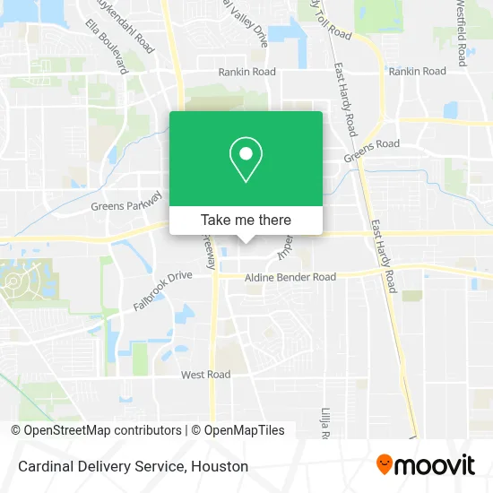 Cardinal Delivery Service map