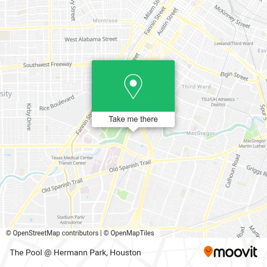 The Pool @ Hermann Park map