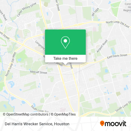 Del Harris Wrecker Service map