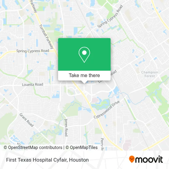 First Texas Hospital Cyfair map