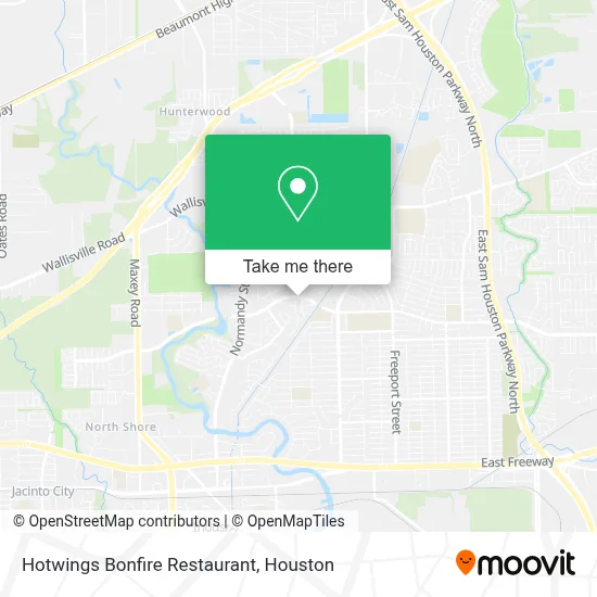 Hotwings Bonfire Restaurant map