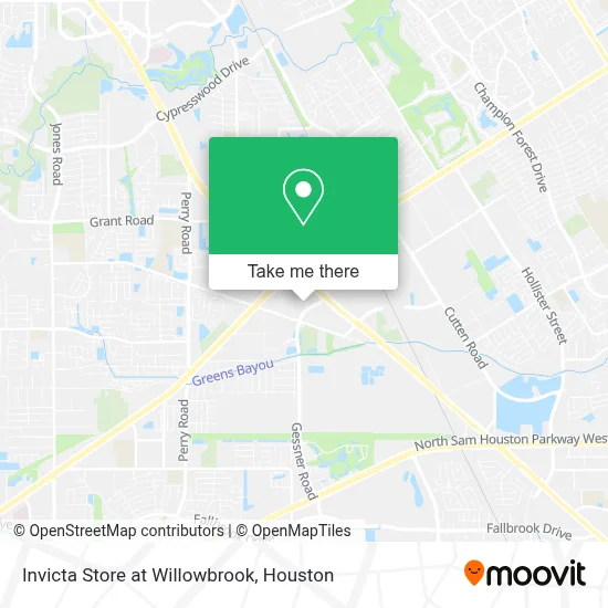 Invicta Store at Willowbrook map
