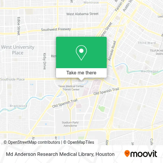 Md Anderson Research Medical Library map