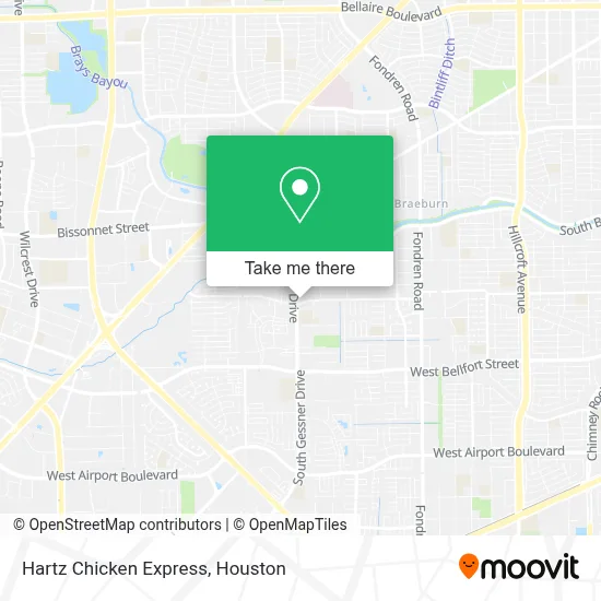 Hartz Chicken Express map